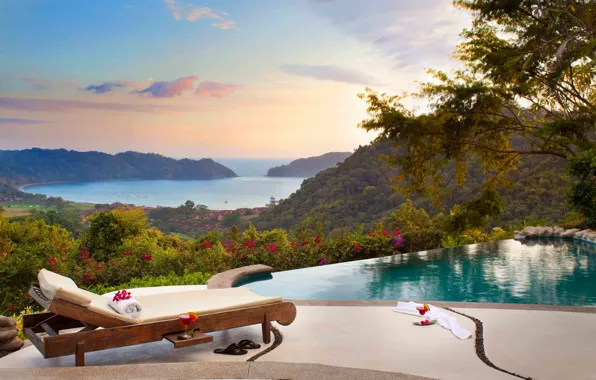 Море, вид, бассейн, Costa Rica, Luxury Villa