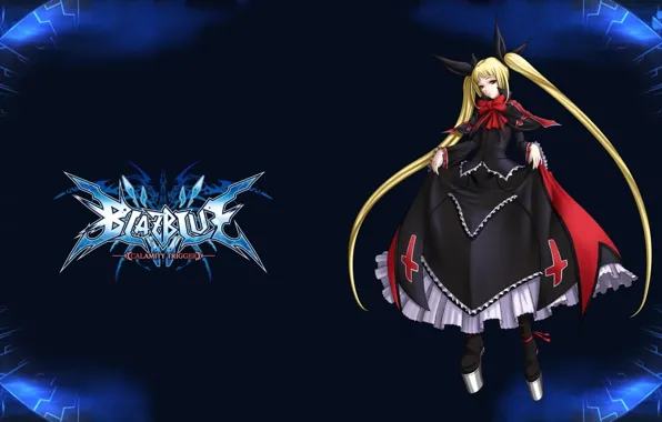 Girl, game, blazblue, cross, blonde, cute, moe, seifuku