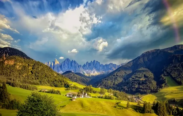 Картинка горы, долина, Италия, Доломитовые Альпы
