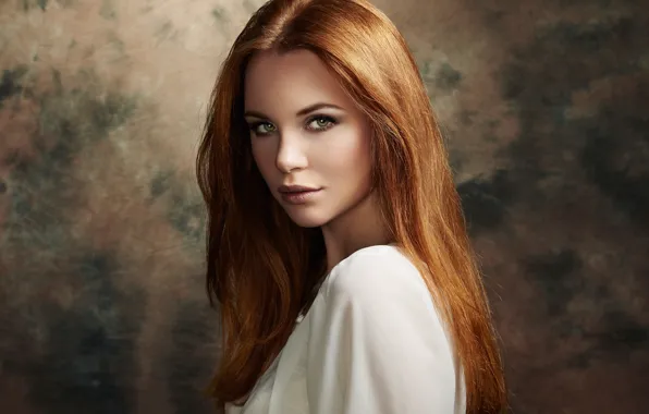 Взгляд, девушка, портрет, макияж, шатенка, Olga Kudryashova