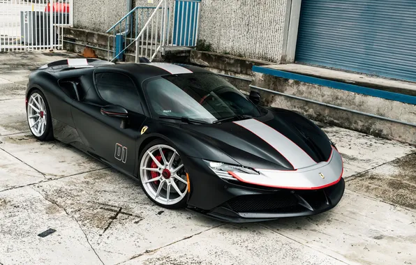 Картинка Ferrari, Sportcar, SF90, Ferrari SF90, Black