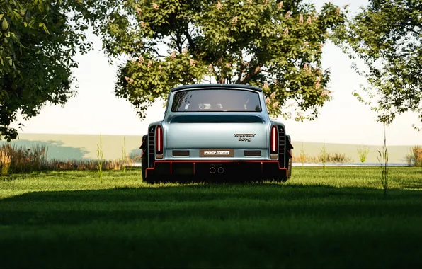 Картинка Hellcat, Widebody, Trabant, Rear, V8 Engine, Rostislav Prokop, Trabant 601S, Prokop Design