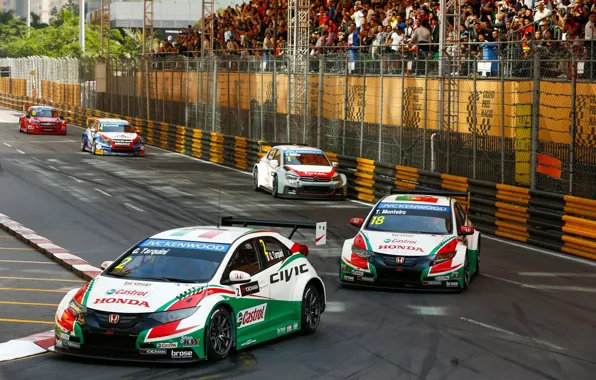 Картинка honda, chevrolet, citroen, civic, race, lada, wtcc, macau