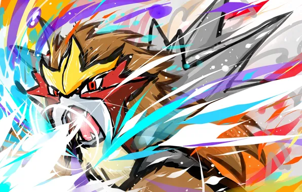 Fire, Games, Anime, Pokemon, Entei