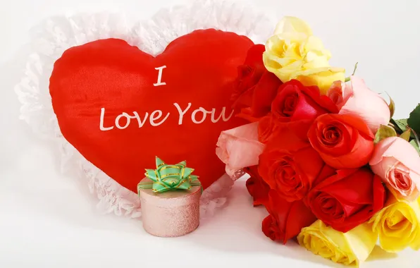 Фото, Цветы, Сердце, Розы, День святого Валентина, Праздники, Подарки