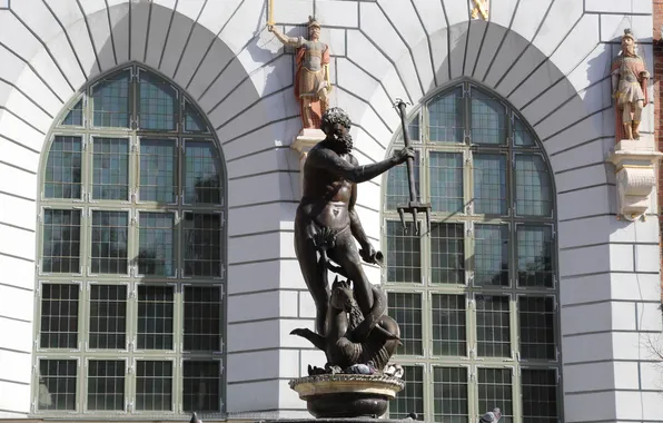 Statua, monument, gdansk, neptun