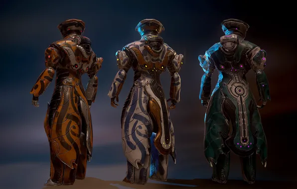 Воины, вид сзади, Warframe