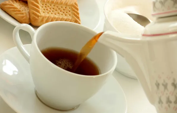 Чай, печенье, good morning