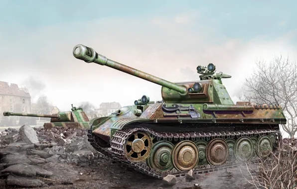 Картинка Германия, Panther, Panzerkampfwagen V Panther, Panzerwaffe, Бронетехника
