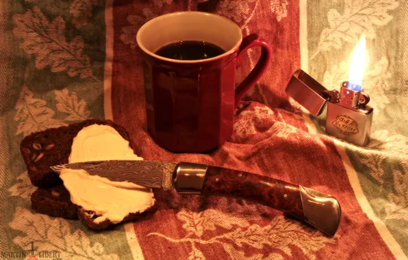 Стакан, уют, огонь, пламя, кофе, еда, вечер, зажигалка