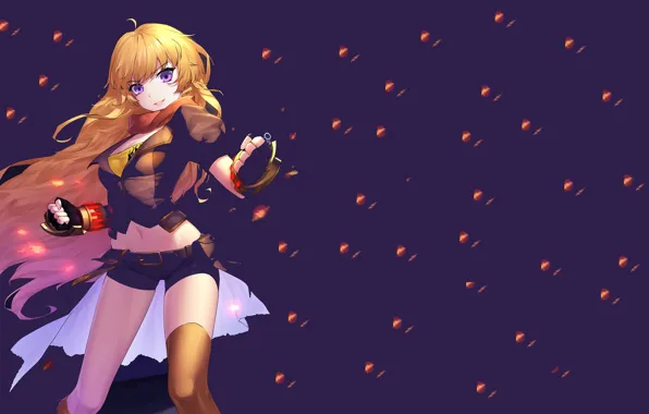 Девушка, жёлтый, боец, RWBY