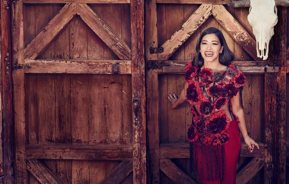 Улыбка, череп, актриса, Gina Rodriguez