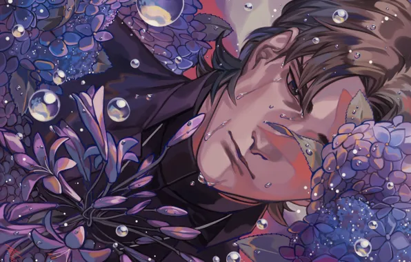 Цветы, крест, священник, Kotomine Kirei, Судьба начало, Fate / Zero, Котомине Кирей, лже - священник