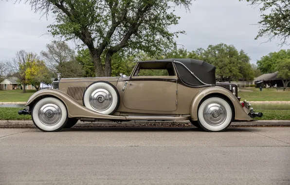 Continental, Rolls-Royce, Phantom II, ретро автомобили, 1933, Drophead Coupe, retro cars, by Thrupp & Maberly