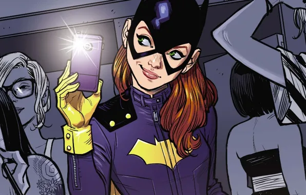 DC Comics, Batgirl, Комиксы, Barbara Gordon, Селфи, Барбара Гордон, Бэтгёл