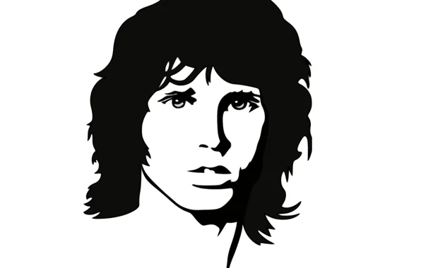 Картинка Белый фон, Портрет, Смерть, Парень, США, Рок, Джим Моррисон, The Doors