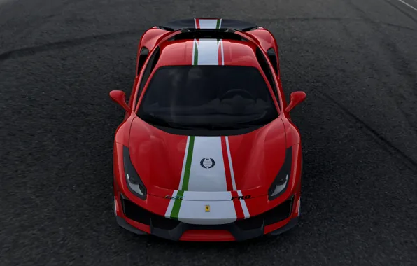 Ferrari, вид спереди, 2019, 488 Pista Piloti Ferrari