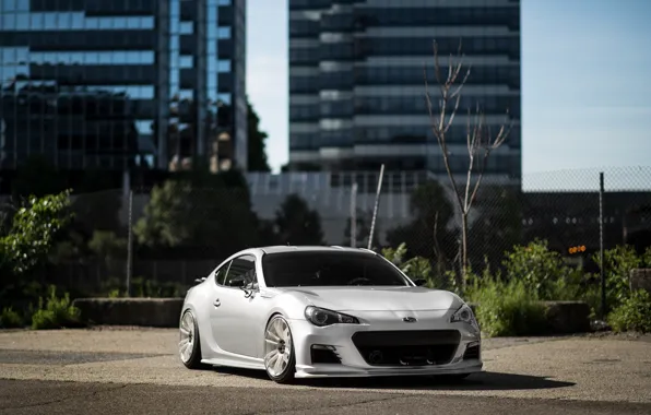 Картинка Subaru, White, BRZ, Wheels