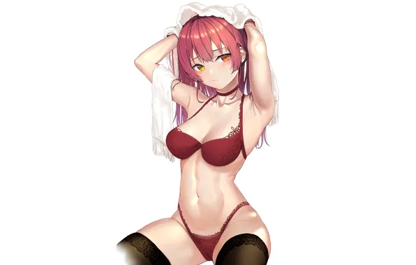 Girl, sexy, lingerie, pantsu, bra, cleavage, panties, thighhighs