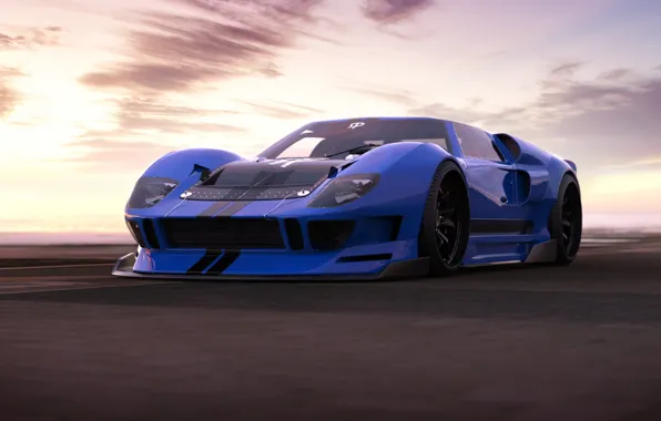 Ford, Авто, Машина, Ford GT, Art, Суперкар, Рендеринг, Concept Art