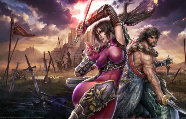 Оружие, игра, мечи, воины, game wallpapers, Soulcalibur: Lost Swords