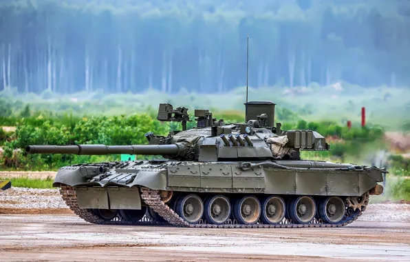 Картинка полигон, Т-80У, Основной боевой танк России