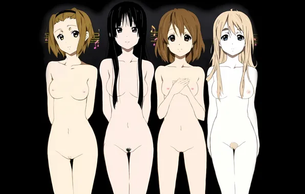 Sexy, erect nipples, long hair, pussy, girls, brown hair, brown eyes, nipples