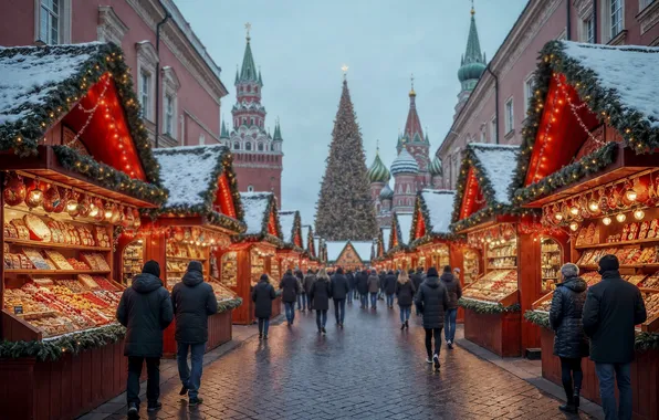 Украшения, city, город, улица, Рождество, Москва, Новый год, christmas