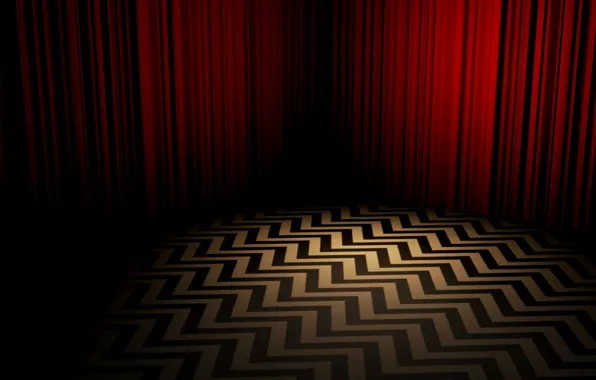 Сериал, красная комната, твин пикс, Чёрный Вигвам, таинственное место, красные занавески
