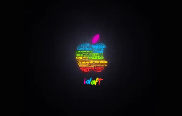 Картинка apple, яблоко, свечение
