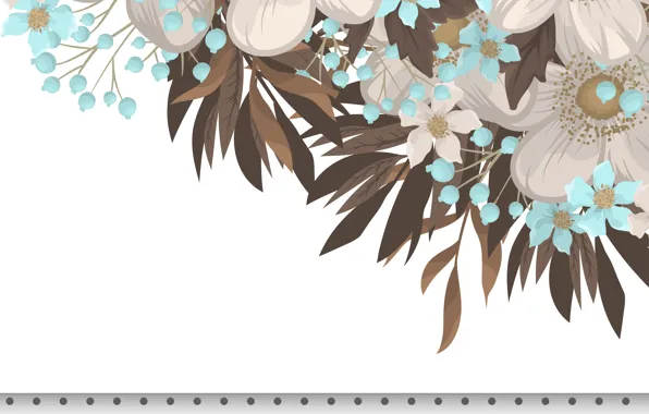 Белый, фон, flower, винтаж, background, pattern, seamless