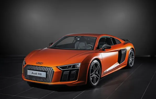 Купе, Audi R8, спортивный автомобиль, V10 Plus, среднемоторный полноприводный, HplusB Design