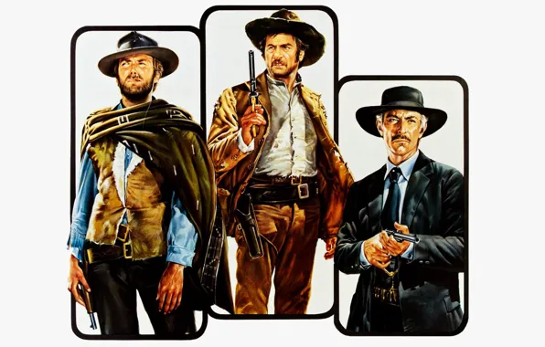 Картинка cinema, hat, classic, movie, Clint Eastwood, Colt, film, revolver