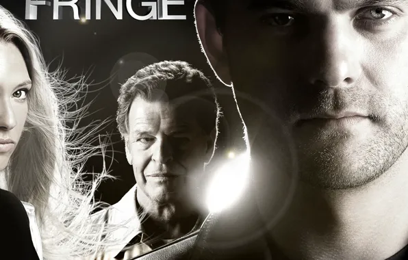 Сериал, Грань, черно белое фото, Фильмы, главные актеры сериала, смотрят в камеру