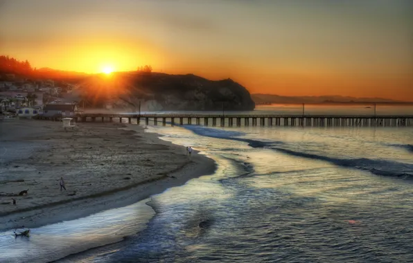 Картинка пляж, мост, океан, Los Angeles, Stanford, Hans Zimmer, and Talks at Google and, санта моника