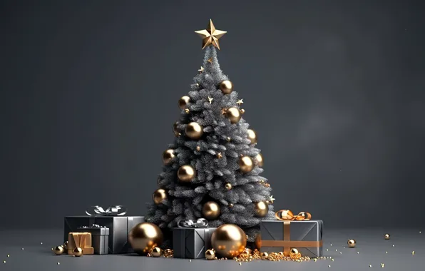 Картинка шары, елка, colorful, Новый Год, Рождество, подарки, new year, happy
