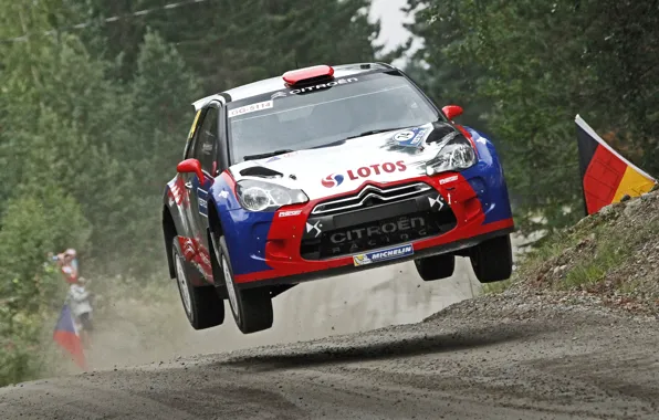 Картинка Прыжок, Citroen, DS3, Rally, Kubica, WRC2