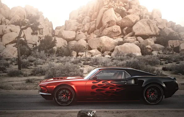Mustang, Ford, Авто, Огонь, Винил, Машина, Форд, Мустанг