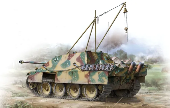 Германия, Jagdpanther, Истребитель танков, Бронетехника, Самоходная артиллерийская установка, Jagdpanther Sd.Kfz.173