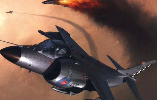 Рисунок, бой, British Aerospace, Харриер, Sea Harrier FRS Mk.I