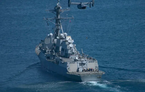 Учения, эсминец, USS Forrest Sherman, DDG-98