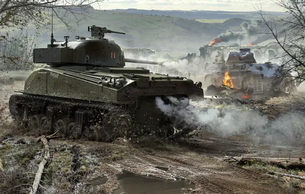Картинка WoT, Шерман, Panther, World of Tanks, Мир Танков, Wargaming Net, Средние Танки, Sherman Firefly