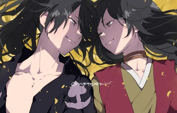 Девушка, парень, улыбки, Dororo, Hyakkimaru