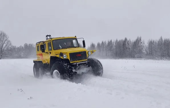 Снег, скорость, вездеход