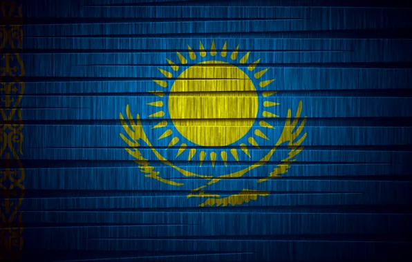 Солнце, флаг, флаг Казахстана