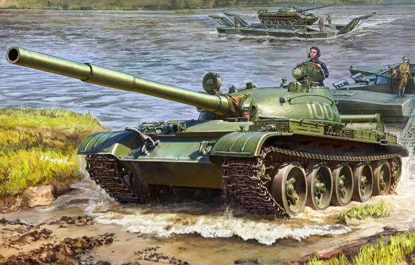 СССР, Танк, Т-62, Танкисты, Бронетанковые войска