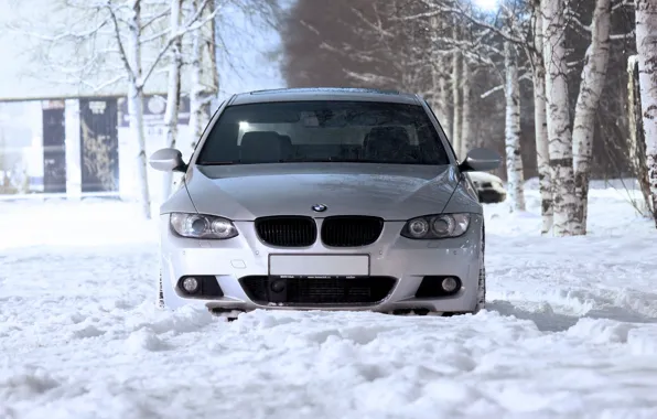Зима, Серый, BMW M3