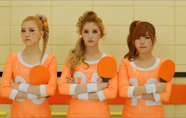 Music, Girls, three, dolls, Orange Caramel