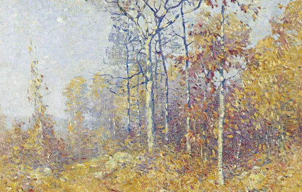 Осень, пейзаж, картина, Guy Carleton Wiggins, Утро Бабьего Лета