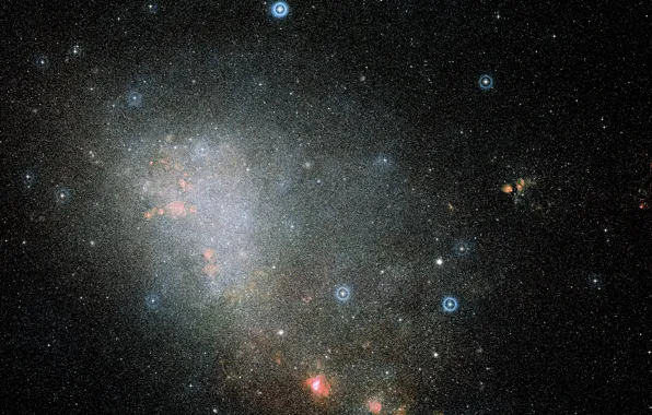 NGC 346, Small Magellanic Cloud galaxy, Digitized Sky Survey 2